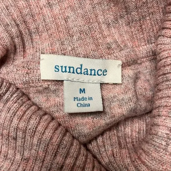 Sundance Sweater Sz M Gracie Isle Cowl Neck Pink Oversized Cozy Cottagecore - Picture 8 of 9